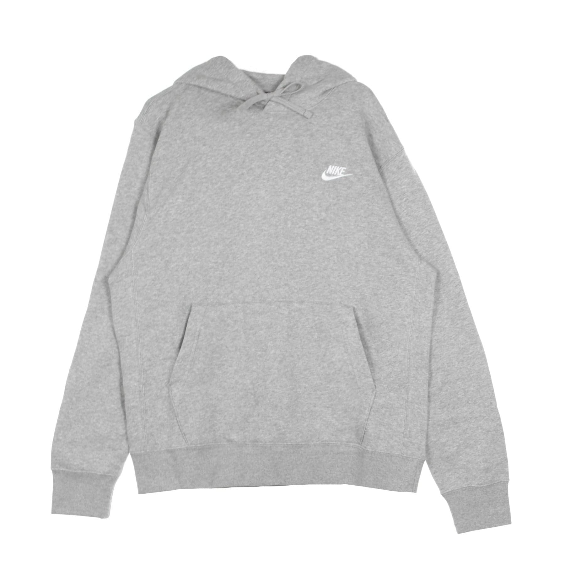 Nike Felpa Cappuccio Uomo Sportswear Club Fleece Hoodie Dk Grey Heather/matte Silver/white da uomo in Felpe con cappuccio Drestige - Casamassima, commercioVirtuoso.it