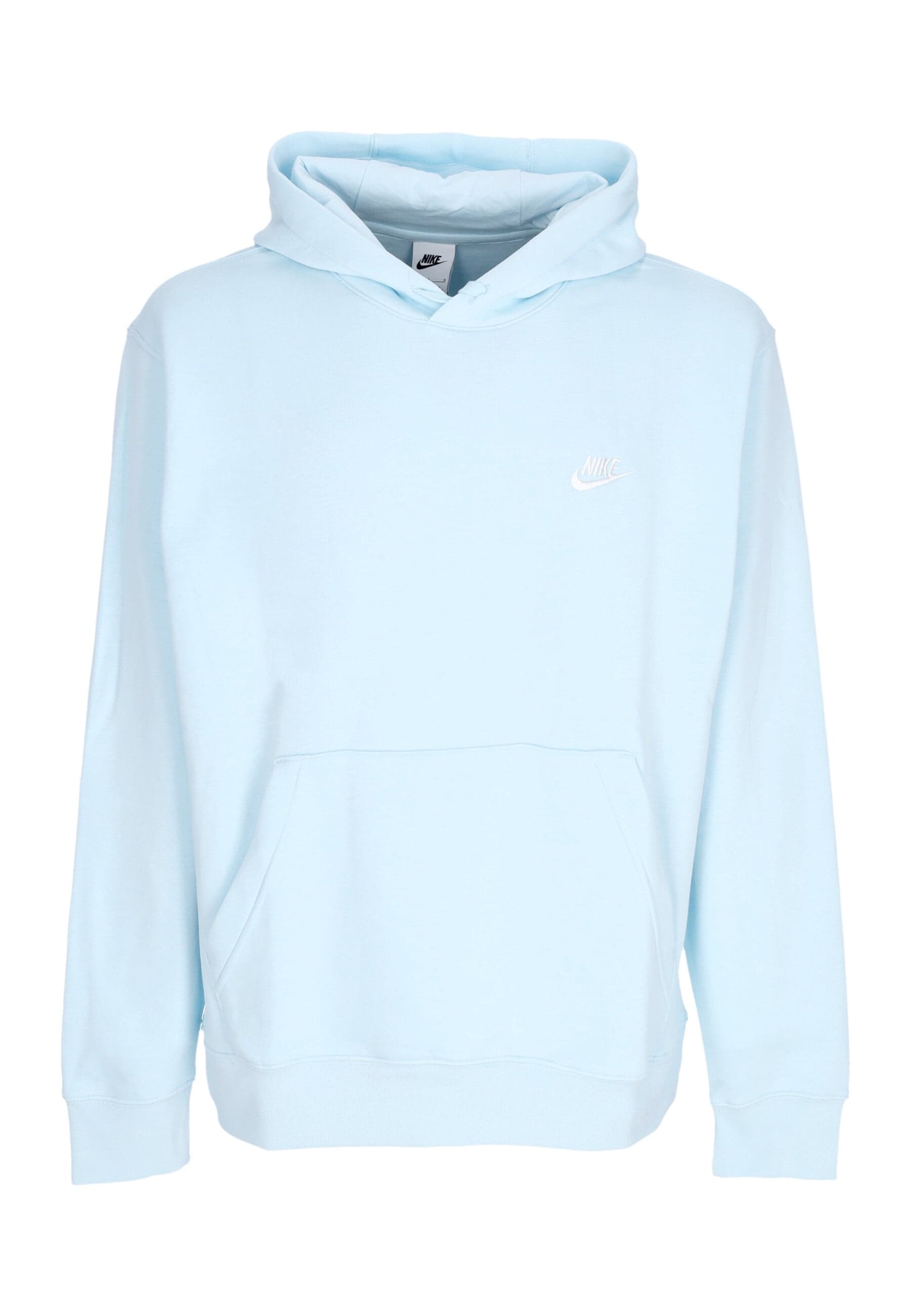 Nike Felpa Cappuccio Uomo Sportswear Club Fleece Hoodie Glacier Blue/glacier Blue/white da uomo in Felpe con cappuccio Drestige - Casamassima, commercioVirtuoso.it