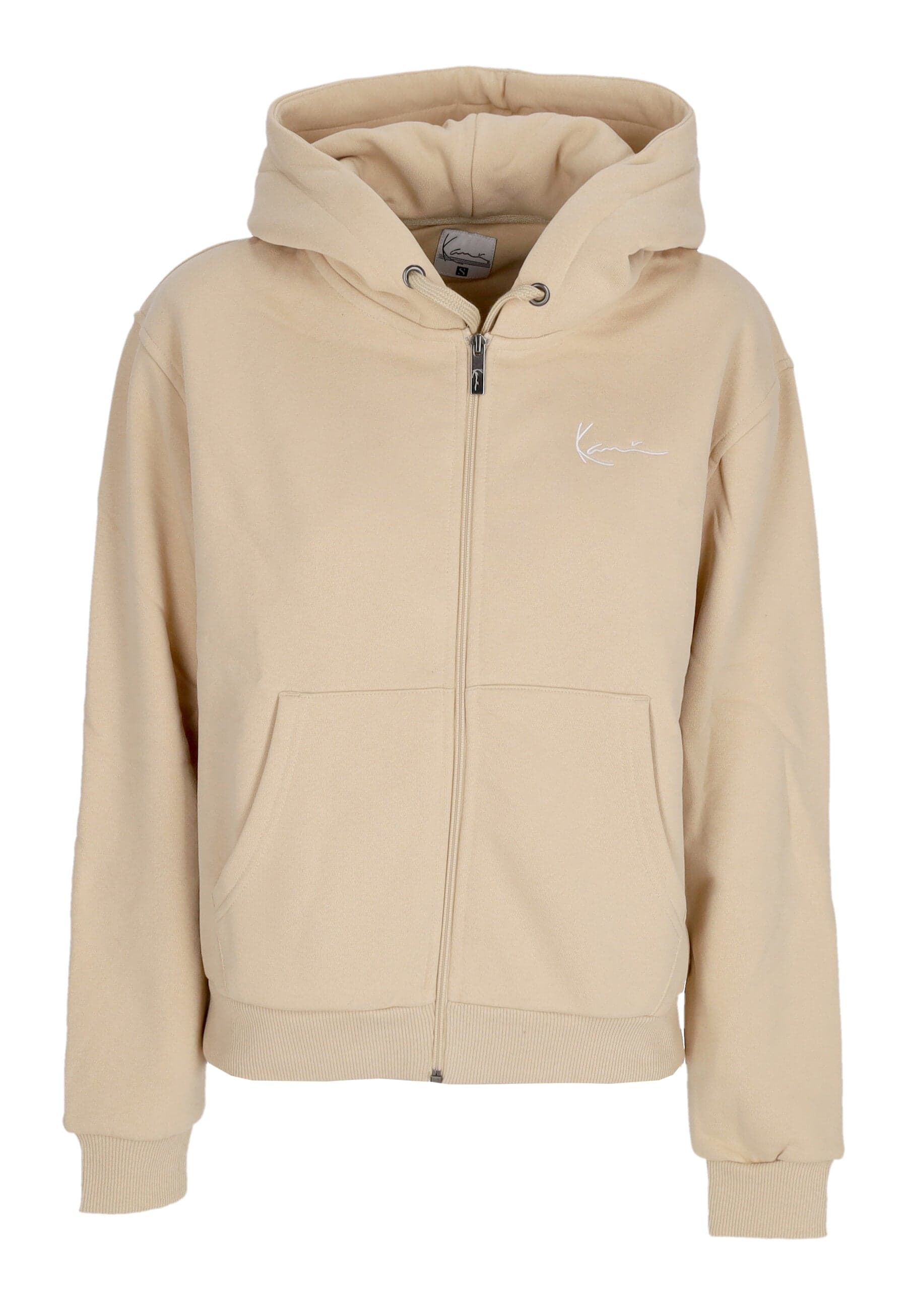 KARL KANI Felpa Cappuccio Zip Donna W Chest Signature Essential Zip Hoodie Sand da donna in Felpe con cappuccio Drestige - Casamassima, commercioVirtuoso.it