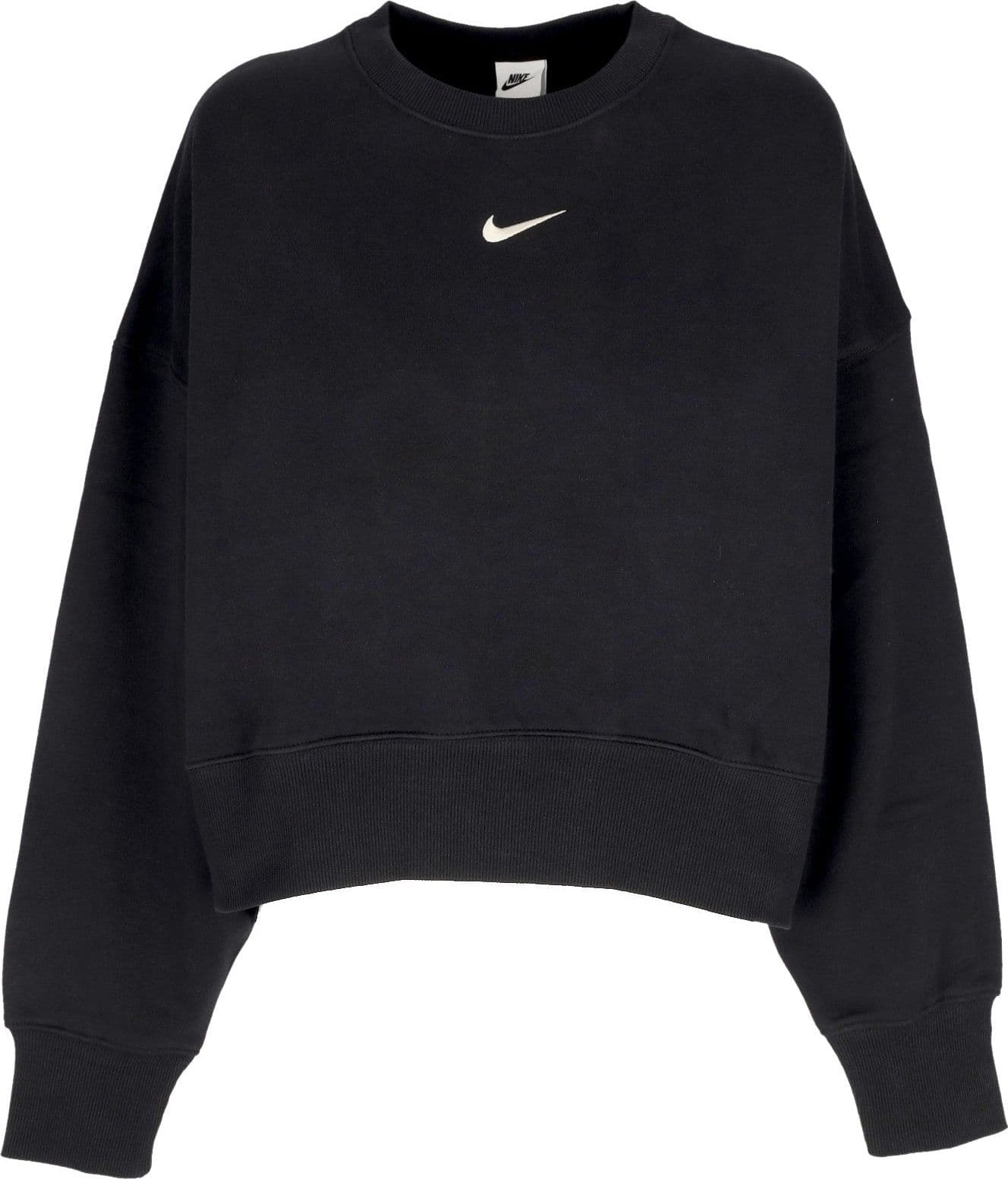 Nike Felpa Girocollo Corta Donna W Sportswear Phoenix Fleece Over-oversized Crewneck Black/sail da donna in Felpe senza cappuccio Drestige - Casamassima, commercioVirtuoso.it