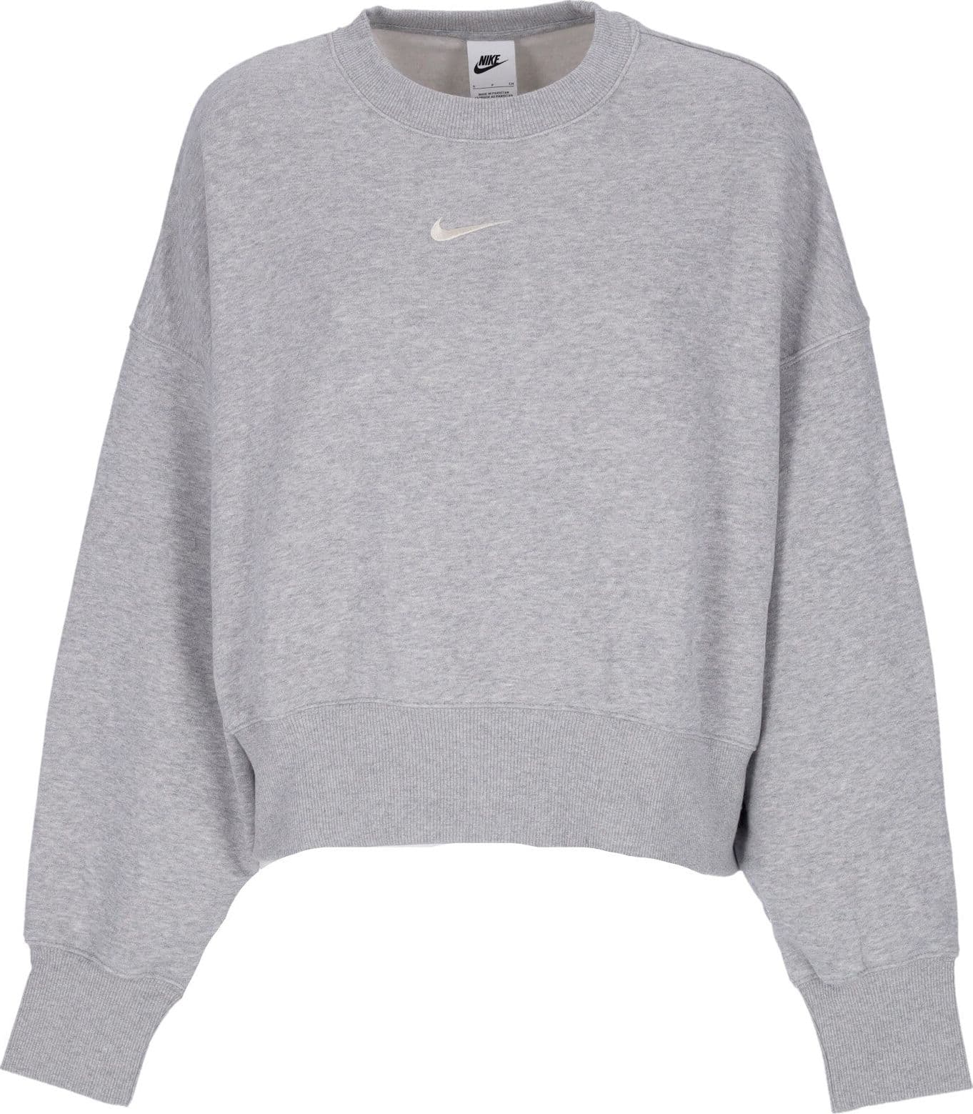 Nike Felpa Girocollo Corta Donna W Sportswear Phoenix Fleece Over-oversized Crewneck Dk Grey Heather/sail da donna in Felpe senza cappuccio Drestige - Casamassima, commercioVirtuoso.it