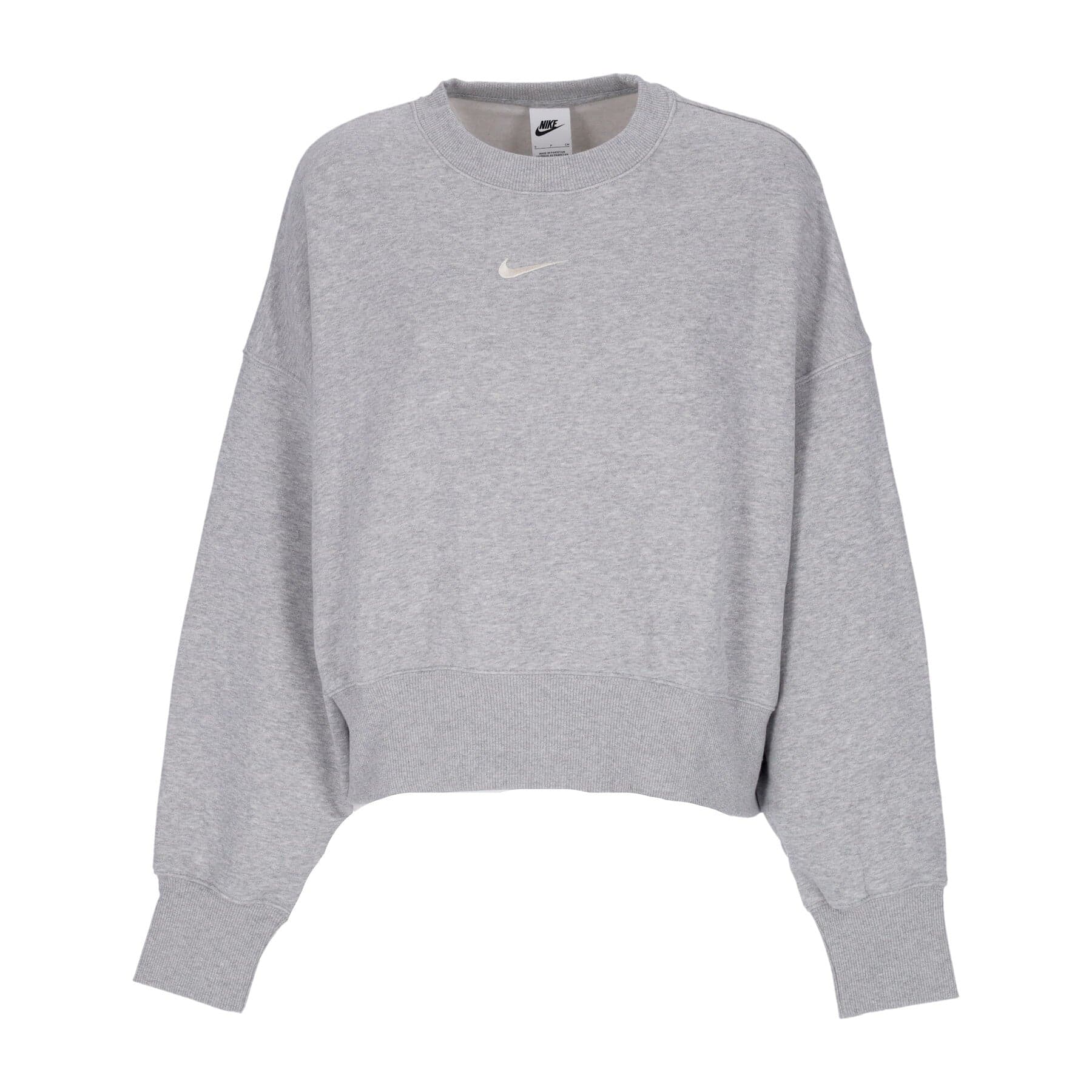 Nike Felpa Girocollo Corta Donna W Sportswear Phoenix Fleece Over-oversized Crewneck Dk Grey Heather/sail da donna in Felpe senza cappuccio Drestige - Casamassima, commercioVirtuoso.it