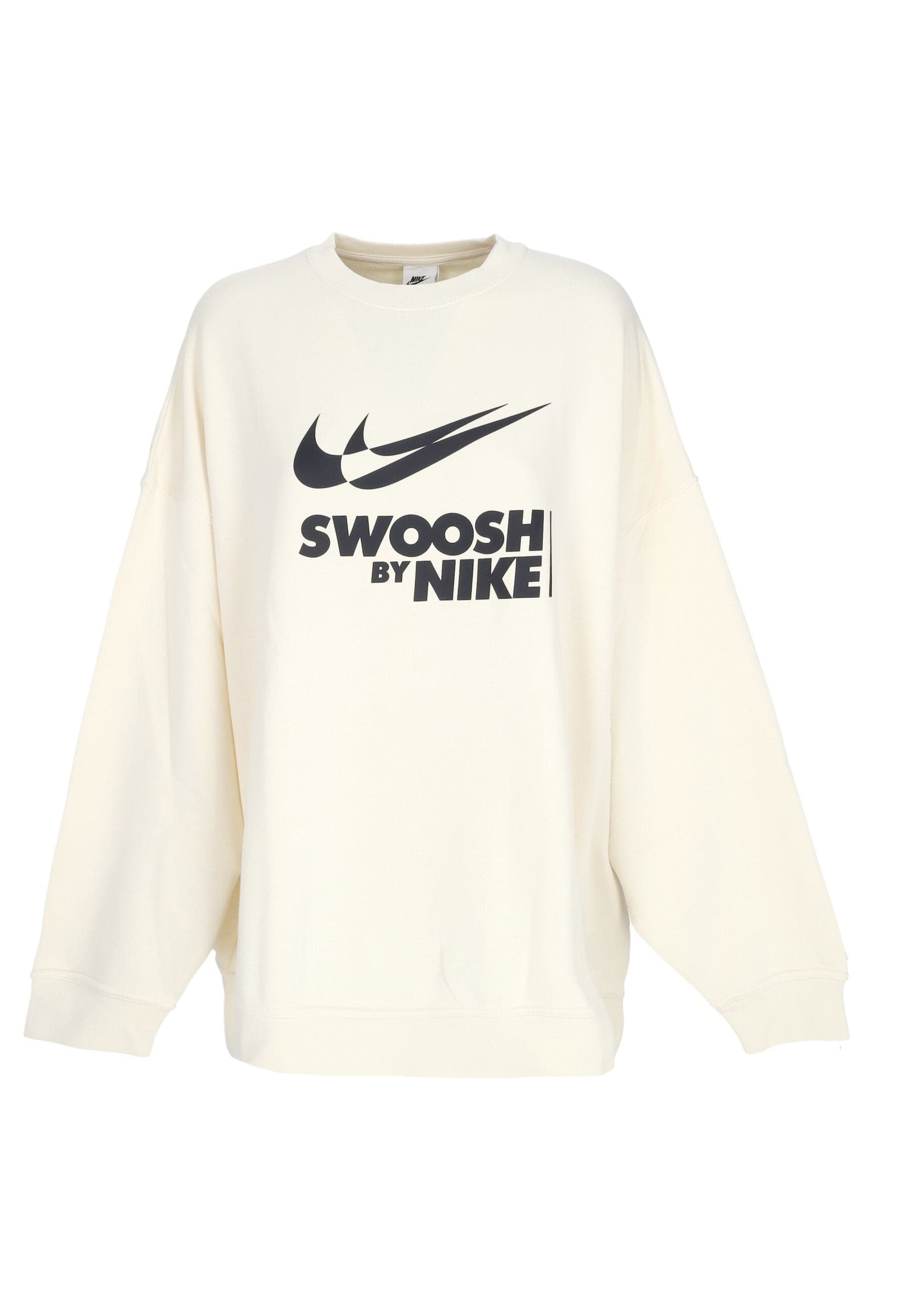 Nike Felpa Girocollo Donna W Sportswear Swoosh Big Logo Crewneck Coconut Milk/black da donna in Felpe senza cappuccio Drestige - Casamassima, commercioVirtuoso.it