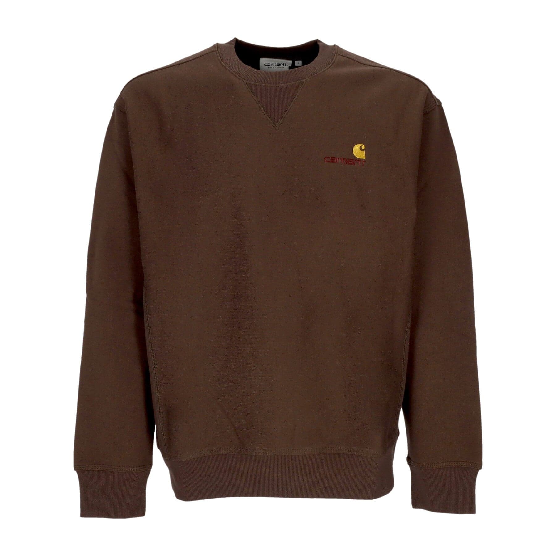 CARHARTT WIP Felpa Girocollo Uomo American Script Sweat Buckeye da uomo in Felpe senza cappuccio Drestige - Casamassima, commercioVirtuoso.it