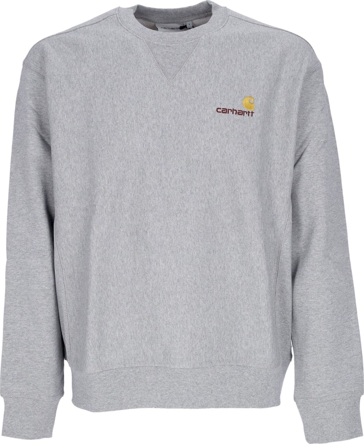CARHARTT WIP Felpa Girocollo Uomo American Script Sweat Grey Heather da uomo in Felpe senza cappuccio Drestige - Casamassima, commercioVirtuoso.it