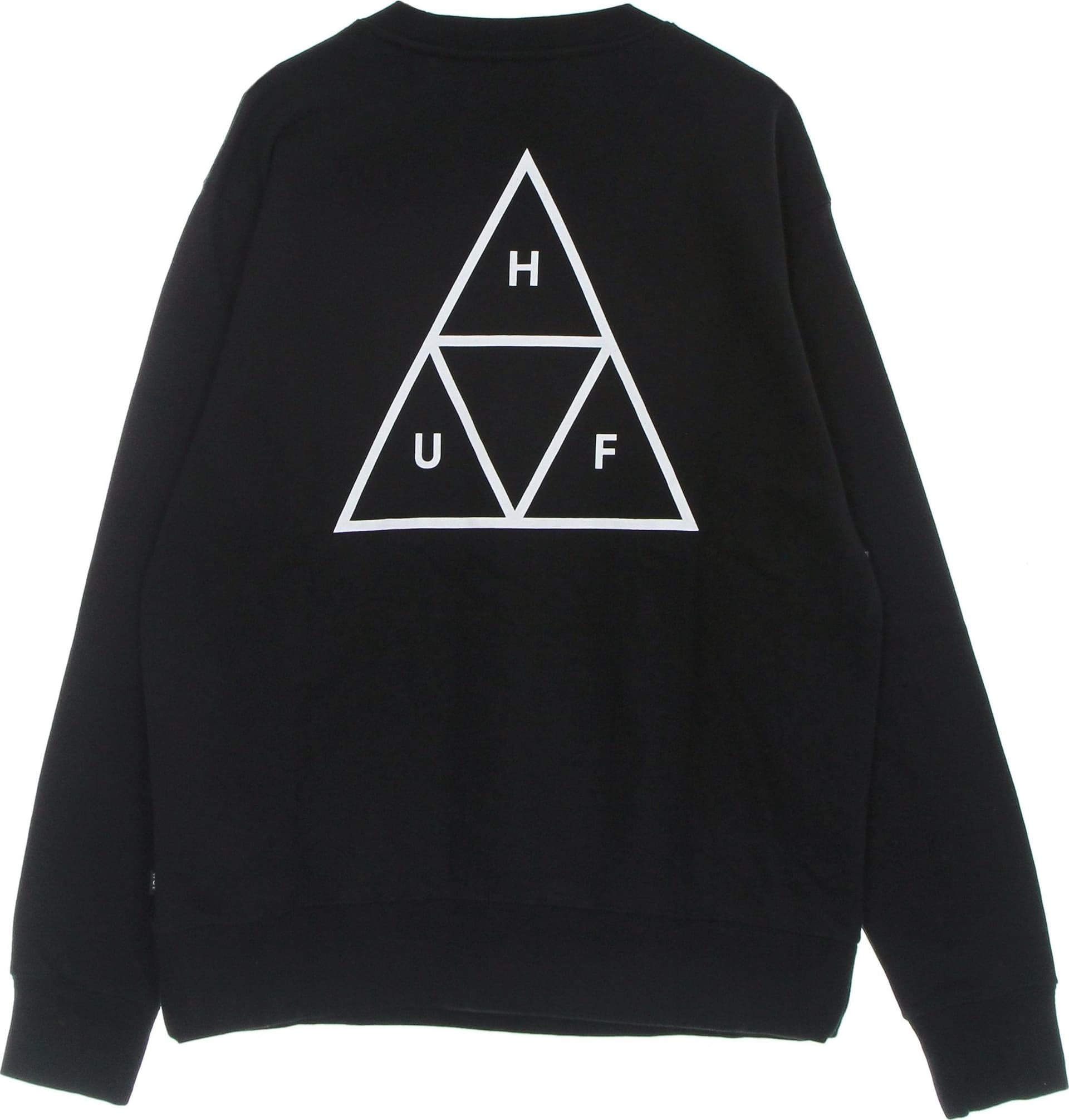 HUF Felpa Girocollo Uomo Essentials Tt Crew Black da uomo in Felpe senza cappuccio Drestige - Casamassima, commercioVirtuoso.it