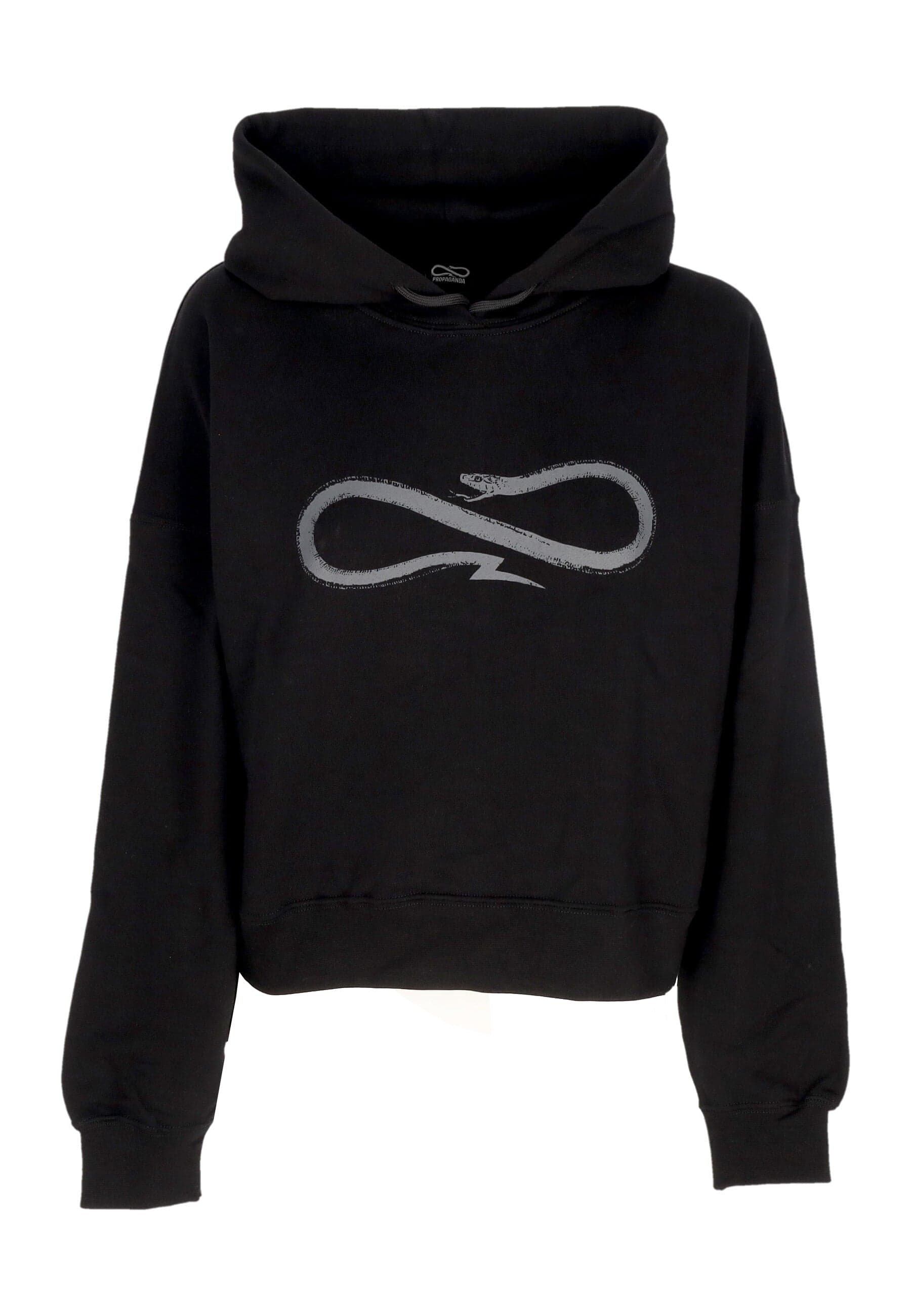 PROPAGANDA Felpa Leggera Cappuccio Corta Donna W Ribs Crop Top Hoodie Black da donna in Felpe con cappuccio Drestige - Casamassima, commercioVirtuoso.it