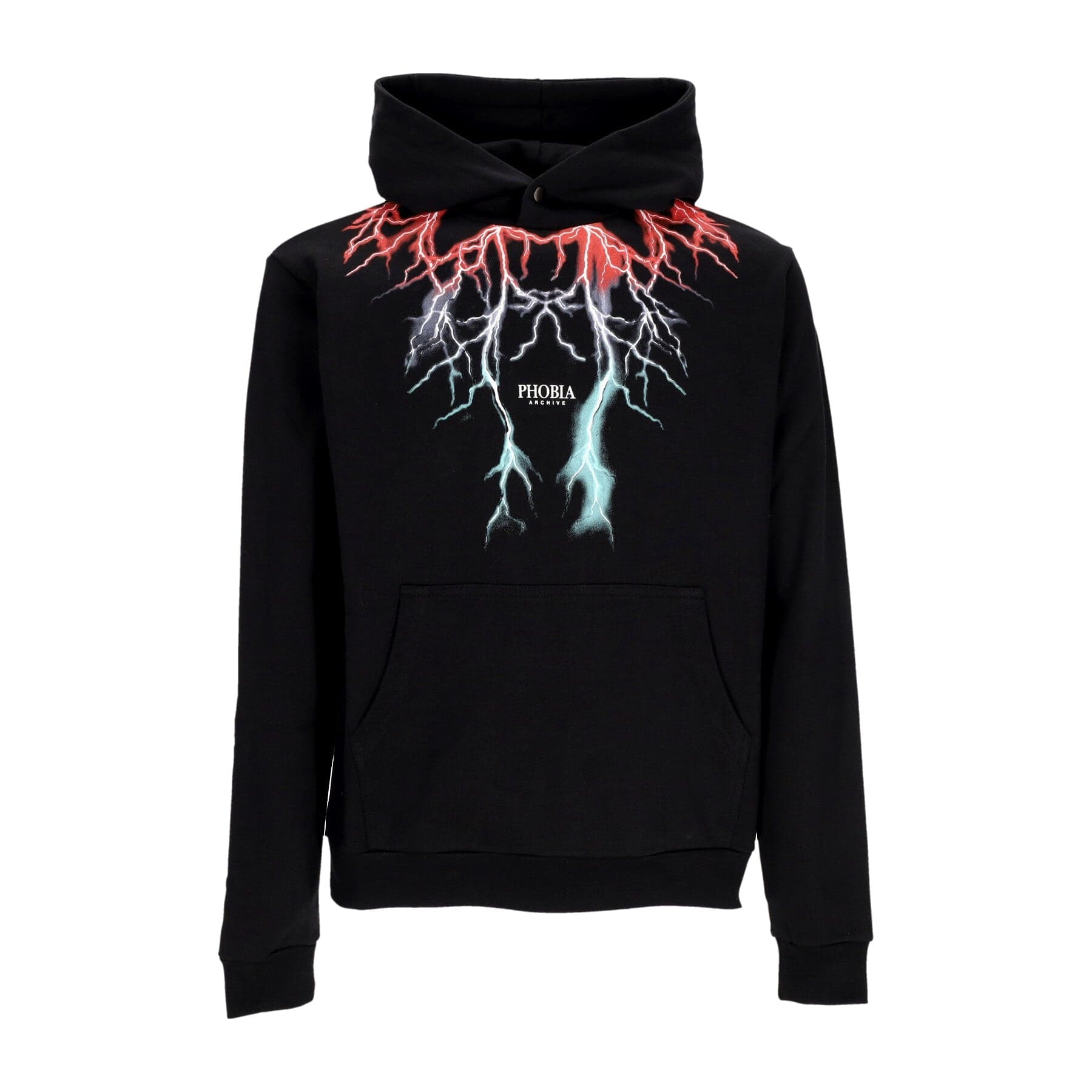 PHOBIA Felpa Leggera Cappuccio Uomo Bicolor Lightning Print Hoodie Black da uomo in Felpe con cappuccio Drestige - Casamassima, commercioVirtuoso.it