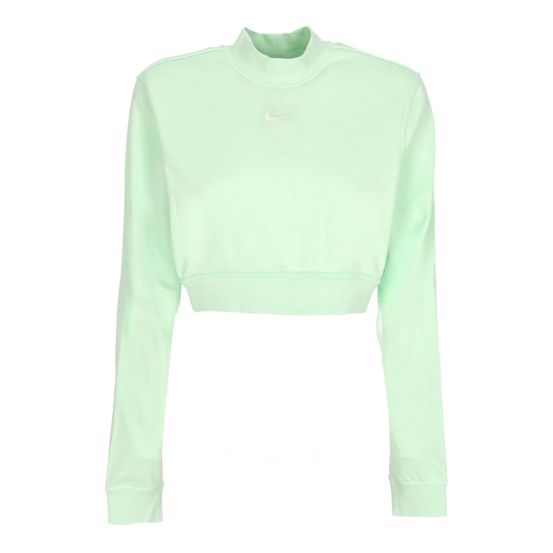Nike Felpa Leggera Collo Alto Corta Donna W Sportswear Chill French Terry Crop Crewneck Vapor Green/sail da donna in Felpe con cappuccio Drestige - Casamassima, commercioVirtuoso.it