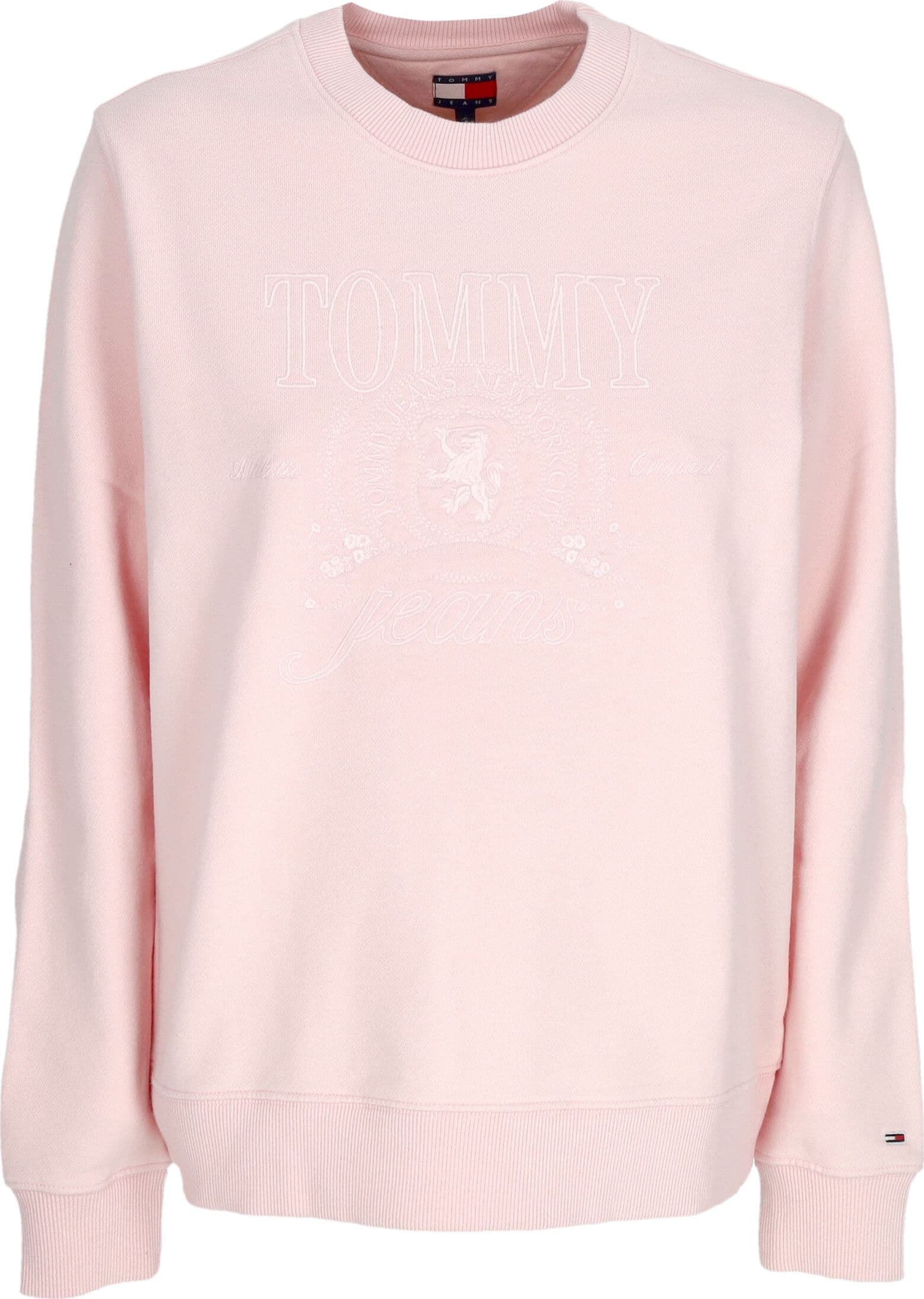 Tommy Hilfiger Felpa Leggera Girocollo Donna W Tonal Crest Crewneck Precious Pink da donna in Felpe senza cappuccio Drestige - Casamassima, commercioVirtuoso.it