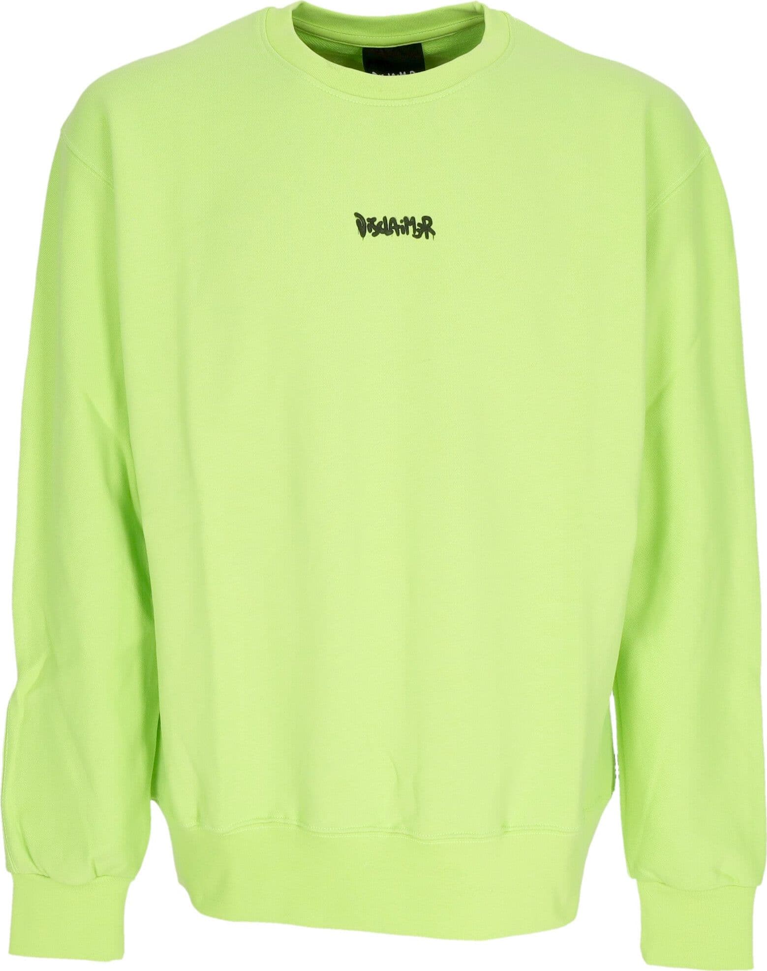 DISCLAIMER Felpa Leggera Girocollo Uomo Logo Crewneck Lime da uomo in Felpe senza cappuccio Drestige - Casamassima, commercioVirtuoso.it