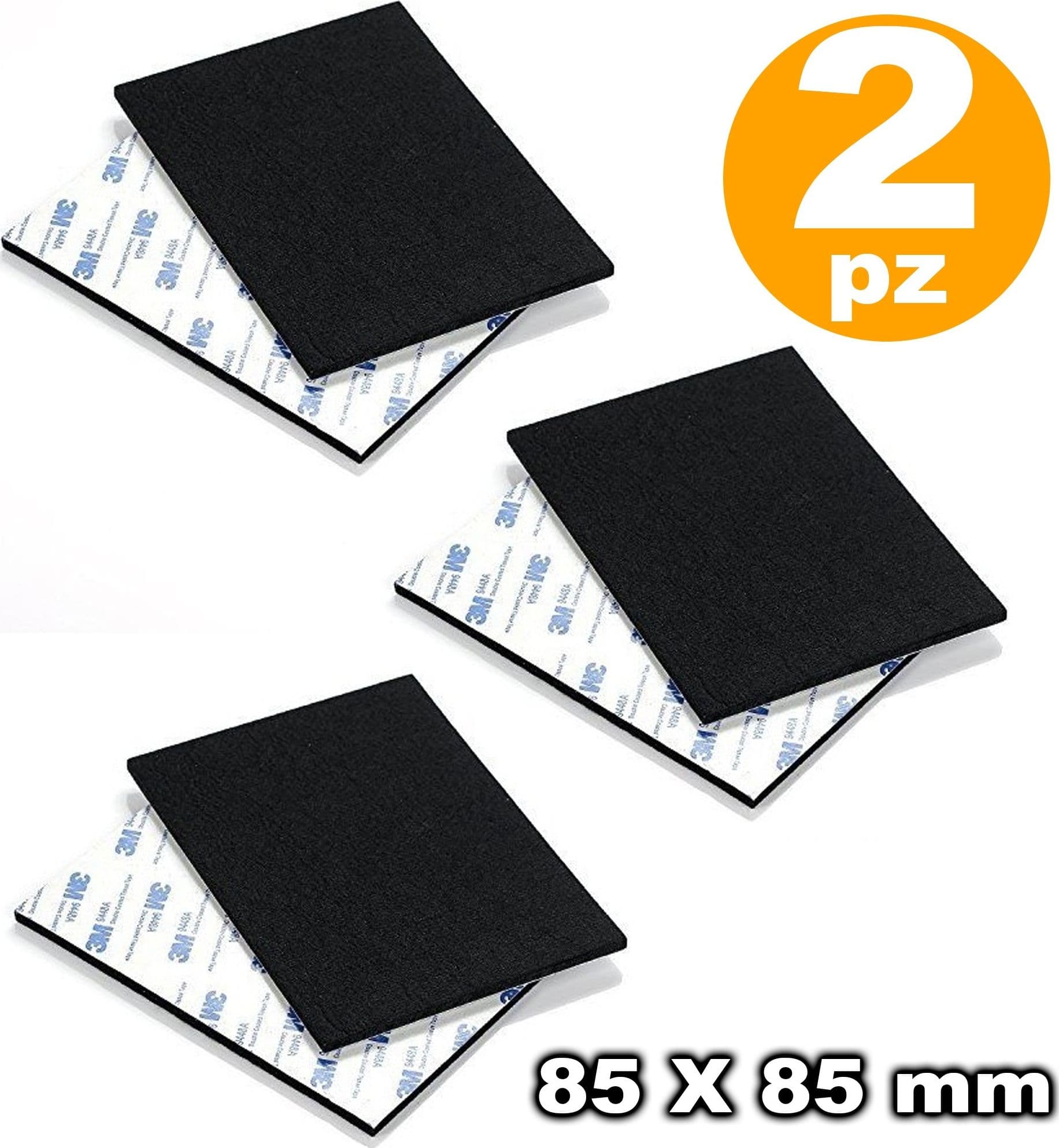 FELTRINI AUTOADESIVI QUADRATI 2 PZ 85X85MM NERO SEDIE MOBILI VETRO FORMICA DFH Trade Shop italia - Napoli, Commerciovirtuoso.it