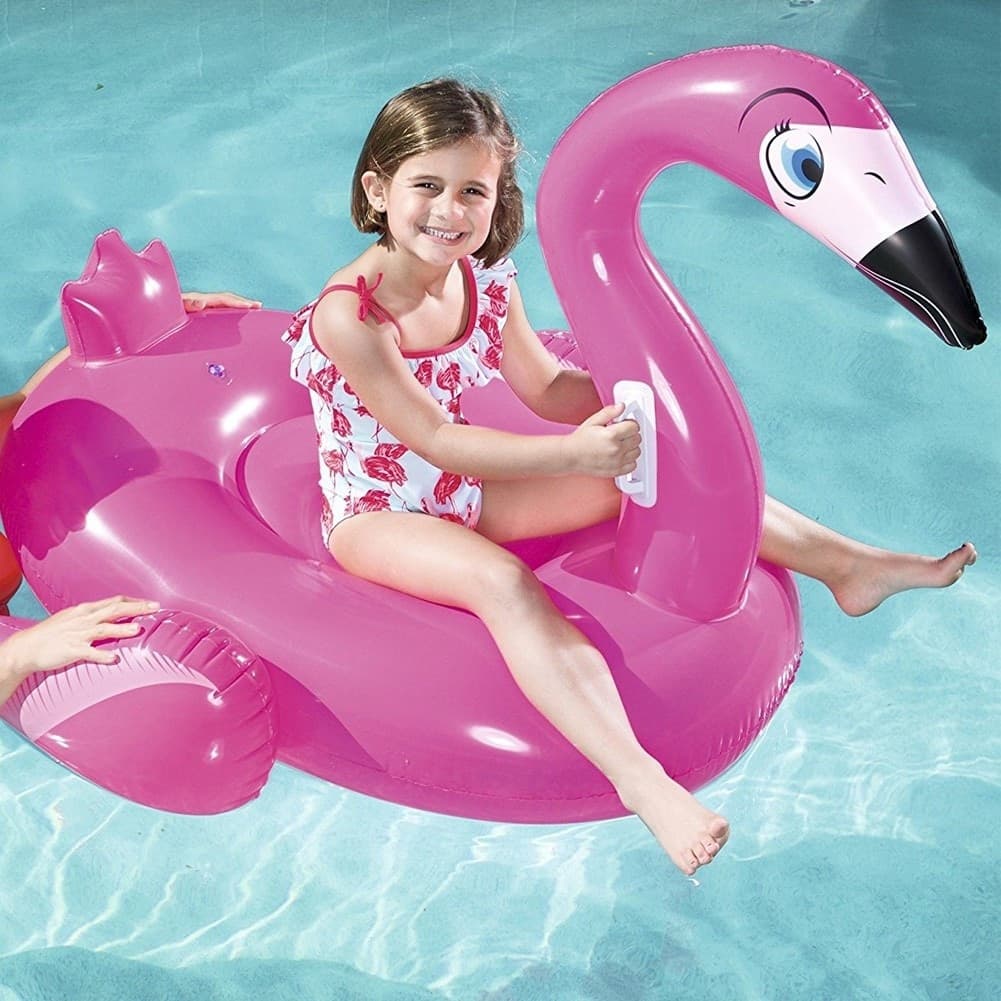 Fenicottero-Cavalcabile-Gioco-Gonfiabile-Bambini-134-X-119-Cm-Mare-Piscina