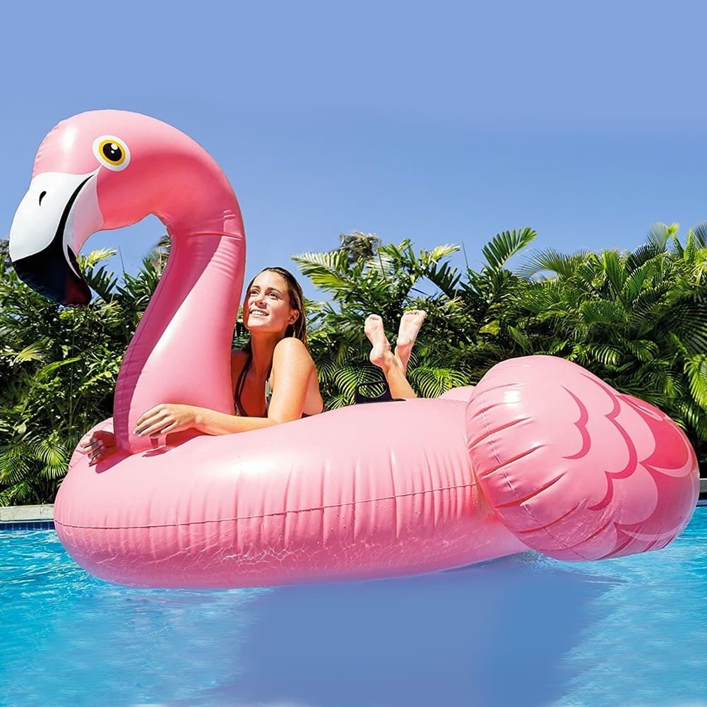 Fenicottero-Gonfiabile-Gigante-Isola-Materassino-Mare-Piscina-218-X-211-X136-Cm