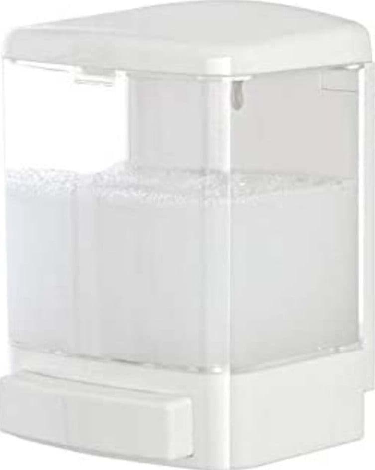 FERIDRAS---DISPENSER-DA-MURO-1000ml-PER-SAPONE/GEL-SANIFICANTE---IN-PLASTICA-RESISTENTE---COLORE-BIANCO-E-TRASPARENTE