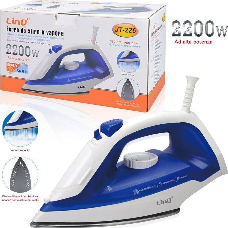 Ferro Da Stiro A Vapore 2200w Anticalcare Resistente Piastra In Acciaio Jt-226 Casa e cucina/Ferri da stiro e accessori/Ferri da stiro/Ferri a vapore Trade Shop italia - Napoli, Commerciovirtuoso.it