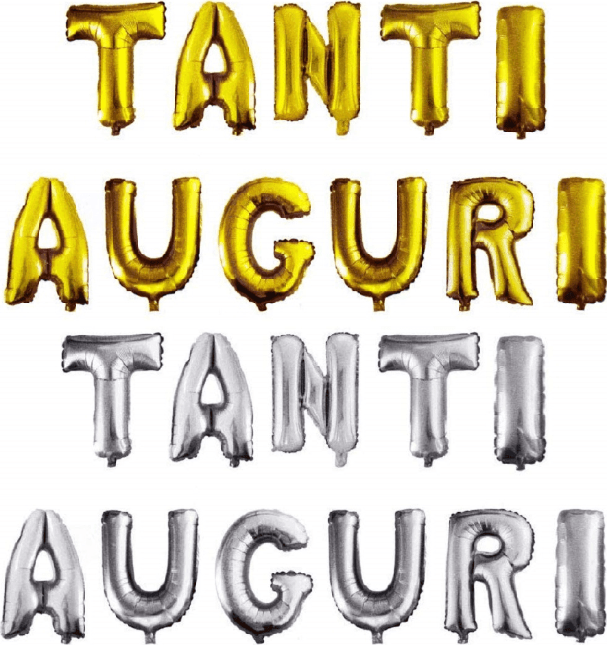 Festone Palloncino Tanti Auguri Con Cannuccia Per Gonfiare 45cm Oro Argento 11 Palloncini Casa e cucina/Hobby creativi/Materiali per hobby creativi/Forniture per feste/Decorazioni/Palloncini Trade Shop italia - Napoli, Commerciovirtuoso.it