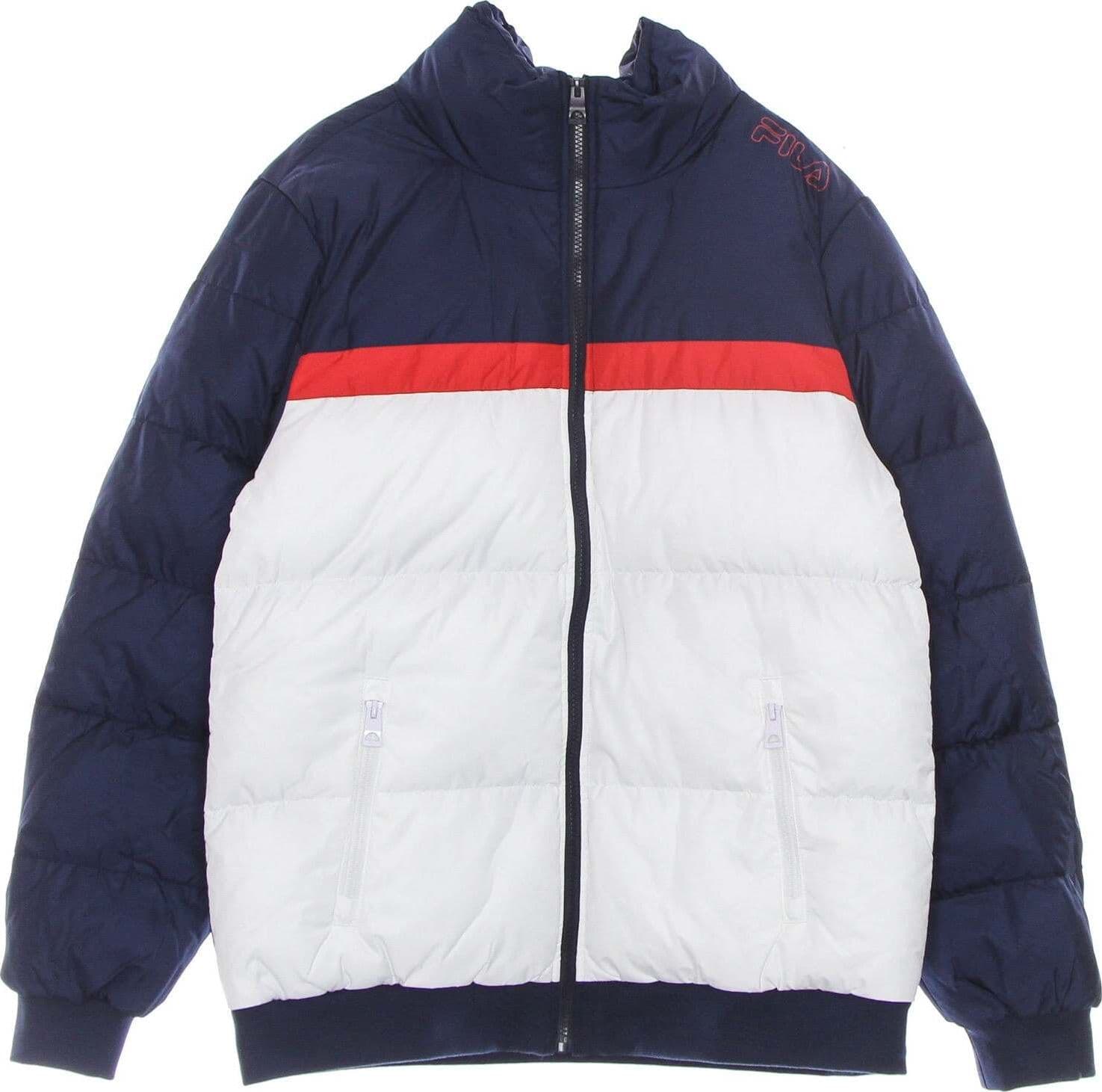 FILA-Piumino-Uomo-Oliver-Puff-Jacket-Bright-White/black-Iris/true-Red-da-uomo
