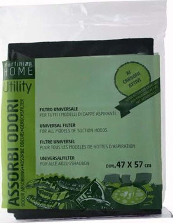 Filtro cappa assorbi odori Nero Home Utility 47x57 cm Martini
