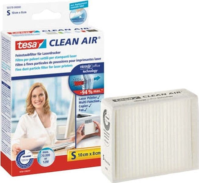 Filtro Clean Air per stampanti e fax - 10x8 cm - Tesa Elettronica/Informatica/Accessori/Accessori per PC portatili/Filtri schermo per computer portatili Eurocartuccia - Pavullo, Commerciovirtuoso.it