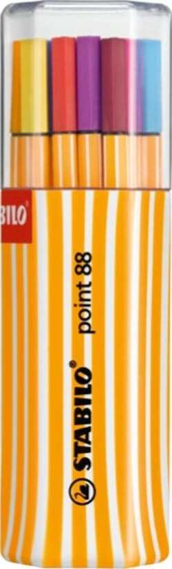 Fineliner Point 88 - tratto 0 4 mm - colori assortiti - Stabilo - conf. Twin-Pack 20 pezzi Cancelleria e prodotti per ufficio/Penne matite scrittura e correzione/Penne e ricariche/Penne a punta porosa Eurocartuccia - Pavullo, Commerciovirtuoso.it