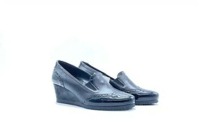 FIORELLA D'ORO Scarpa Con Zeppa Donna Vitello Nero in Sneaker casual Calzature Durello - Agna, commercioVirtuoso.it