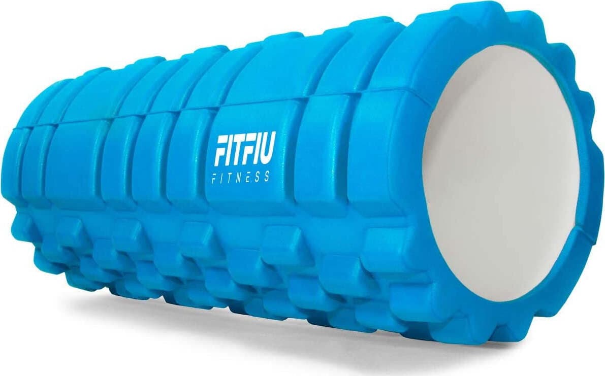 FITFIU-Rullo-in-Schiuma-Foam-per-Fitness-Yoga-e-Massaggio-Blu-Nobrand