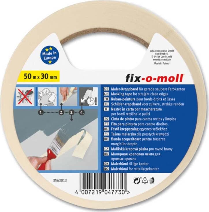FIX-0-MOLL---50mt-x-30mm---NASTRO-CARTA-CRESPATO-PER-MASCHERATURA---PER-BORDI-RETTILINEI-E-PULITI