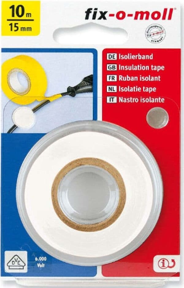 FIX-0-MOLL - NASTRO ADESIVO ISOLANTE PER RIPARAZIONI - COLORE BIANCO