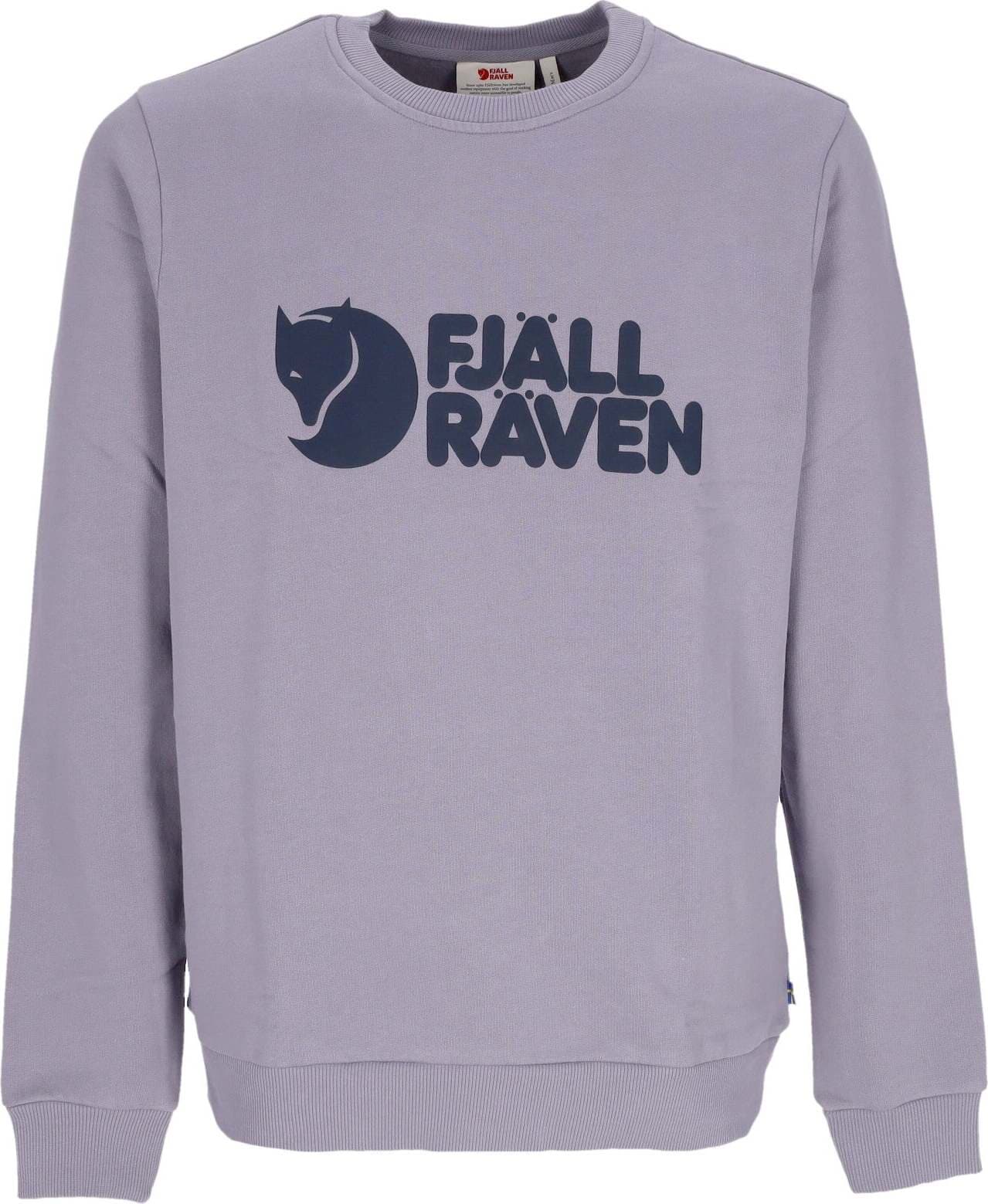 FJALLRAVEN-Felpa-Girocollo-Uomo-Logo-Sweater-Flint-Grey-da-uomo