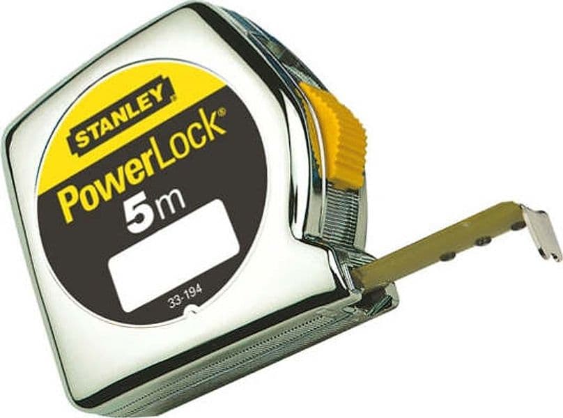 Flessometro PowerLock - 5 mt - larghezza nastro 19 mm - Stanley Cancelleria e prodotti per ufficio/Archivio ufficio e accessori per scrivania/Strumenti di misura/Metri a nastro Eurocartuccia - Pavullo, Commerciovirtuoso.it