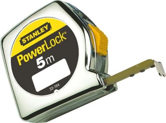 Flessometro PowerLock - 5 mt - larghezza nastro 19 mm - Stanley Cancelleria e prodotti per ufficio/Archivio ufficio e accessori per scrivania/Strumenti di misura/Metri a nastro Eurocartuccia - Pavullo, Commerciovirtuoso.it
