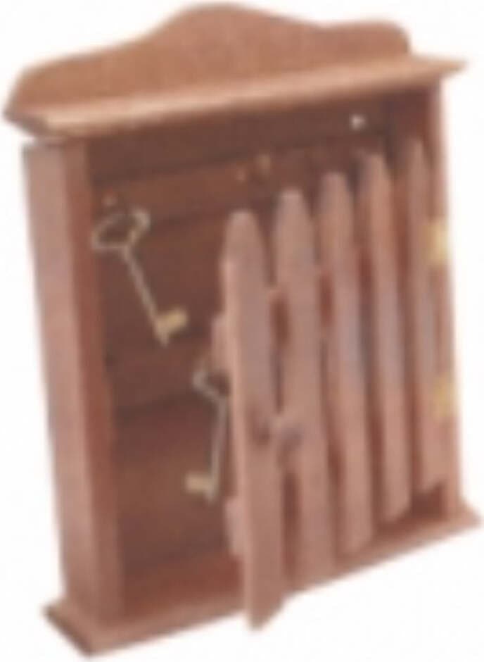 F.LLI-CABRINI---PORTA-CHIAVI-DA-PARETE-A-CASETTA---6-POSTI---IN-LEGNO-NOCE