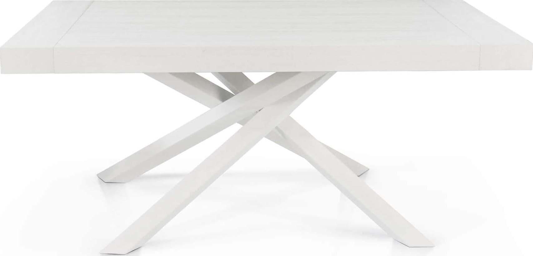 FLORA---tavolo-in-legno-e-metallo-cm-90x160/210/260x75-h-Bianco-Milani-Home
