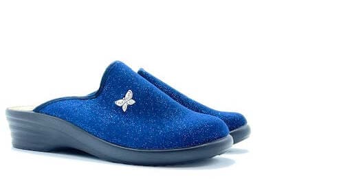 FLY FLOT Ciabatta Chiusa Donna Acquapendente Blu in Pantofole Calzature Durello - Agna, commercioVirtuoso.it