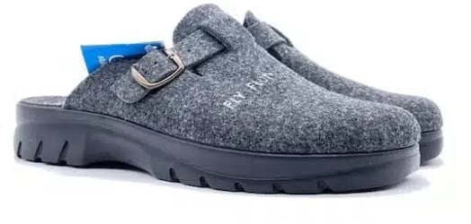 FLY FLOT Ciabatte uomo in lana cotta antracite in Pantofole Calzature Durello - Agna, commercioVirtuoso.it