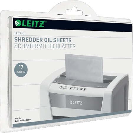 Fogli lubrificati per distruggidocumenti Leitz IQ - Leitz - scatola 12 pezzi Cancelleria e prodotti per ufficio/Elettronica per ufficio/Accessori/Accessori per distruggidocumenti Eurocartuccia - Pavullo, Commerciovirtuoso.it