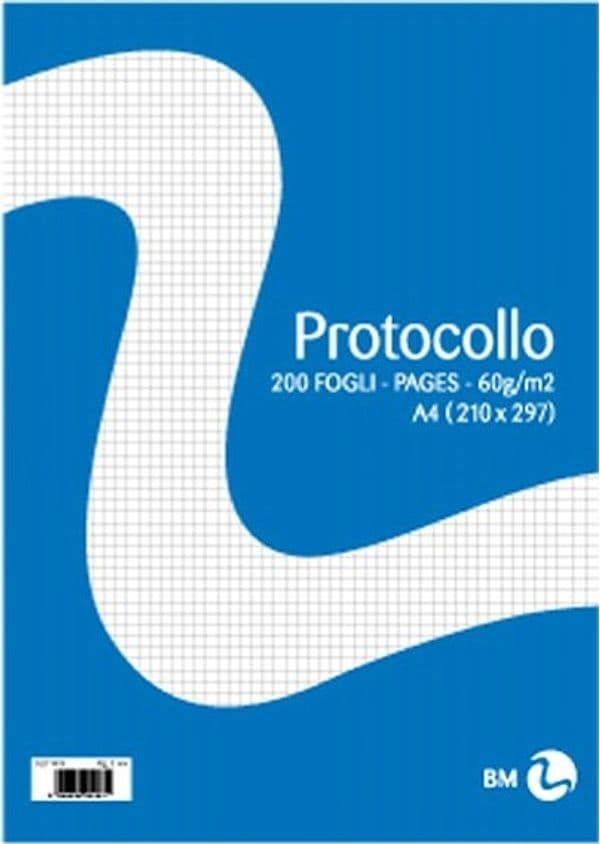 Foglio protocollo - A4 - 4 mm - 60 gr - BM - conf. 20 pezzi Cancelleria e prodotti per ufficio/Carta blocchi e quaderni/Blocchi appunti taccuini e diari/Blocchi di fogli di ricambio Eurocartuccia - Pavullo, Commerciovirtuoso.it