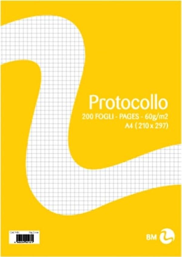 Foglio protocollo - A4 - 5 mm - 60 gr - BM - conf. 20 pezzi Cancelleria e prodotti per ufficio/Carta blocchi e quaderni/Blocchi appunti taccuini e diari/Blocchi di fogli di ricambio Eurocartuccia - Pavullo, Commerciovirtuoso.it