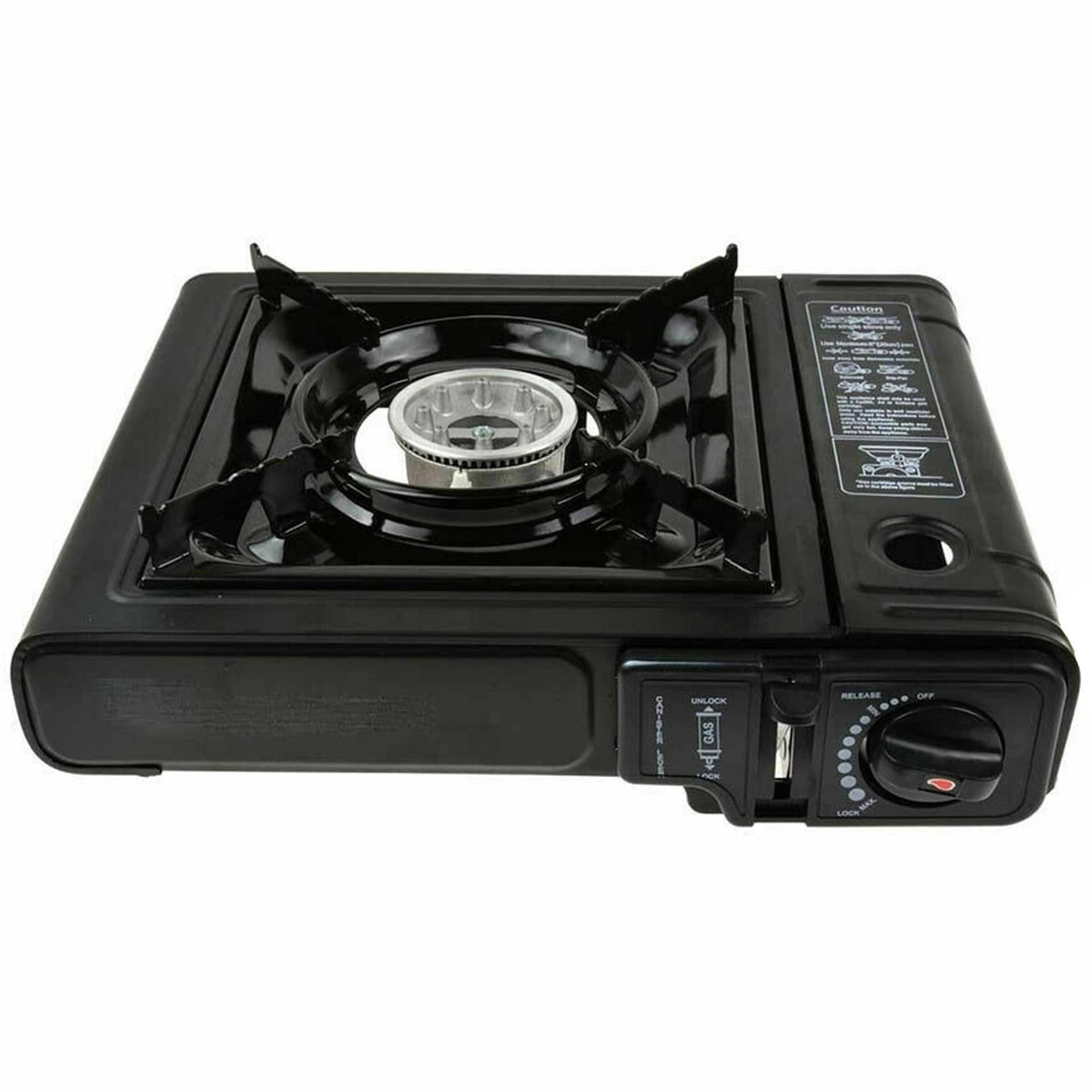 Fornello Portatile Da Campeggio a Gas Cucina Viaggio Camping Con Valigetta Nero Sport e tempo libero/Attività ricreative all'aperto/Camping e outdoor/Cucine e accessori da campeggio/Fornellini Trade Shop italia - Napoli, Commerciovirtuoso.it