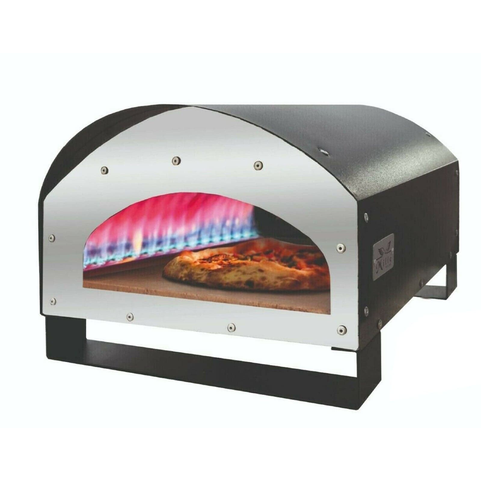 Forno a gas per pizze in acciaio inox da esterno con piedi pieghevoli "Made in Italy" in Barbecue a legna La Zappa - Altamura, commercioVirtuoso.it
