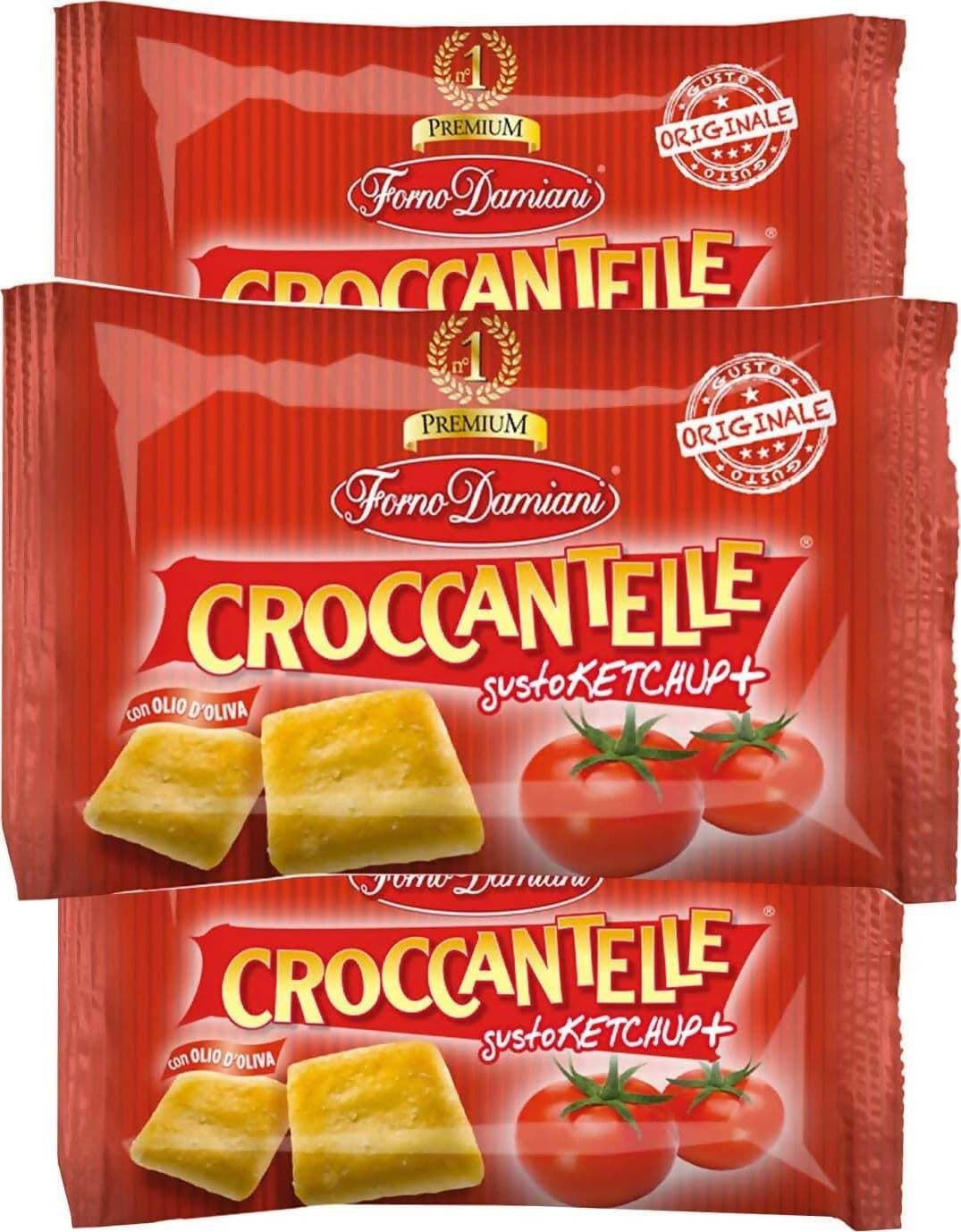 Forno Damiani 50x Croccantelle Gusto Ketchup Monoporzione 35 Gr Snack Leggero Al Pomodoro Ketchup Confezione Da 50 Pezzi Alimentari e cura della casa/Snack dolci e salati/Cracker/Assortiti Franco Pausa Caffè - Albano Laziale, Commerciovirtuoso.it
