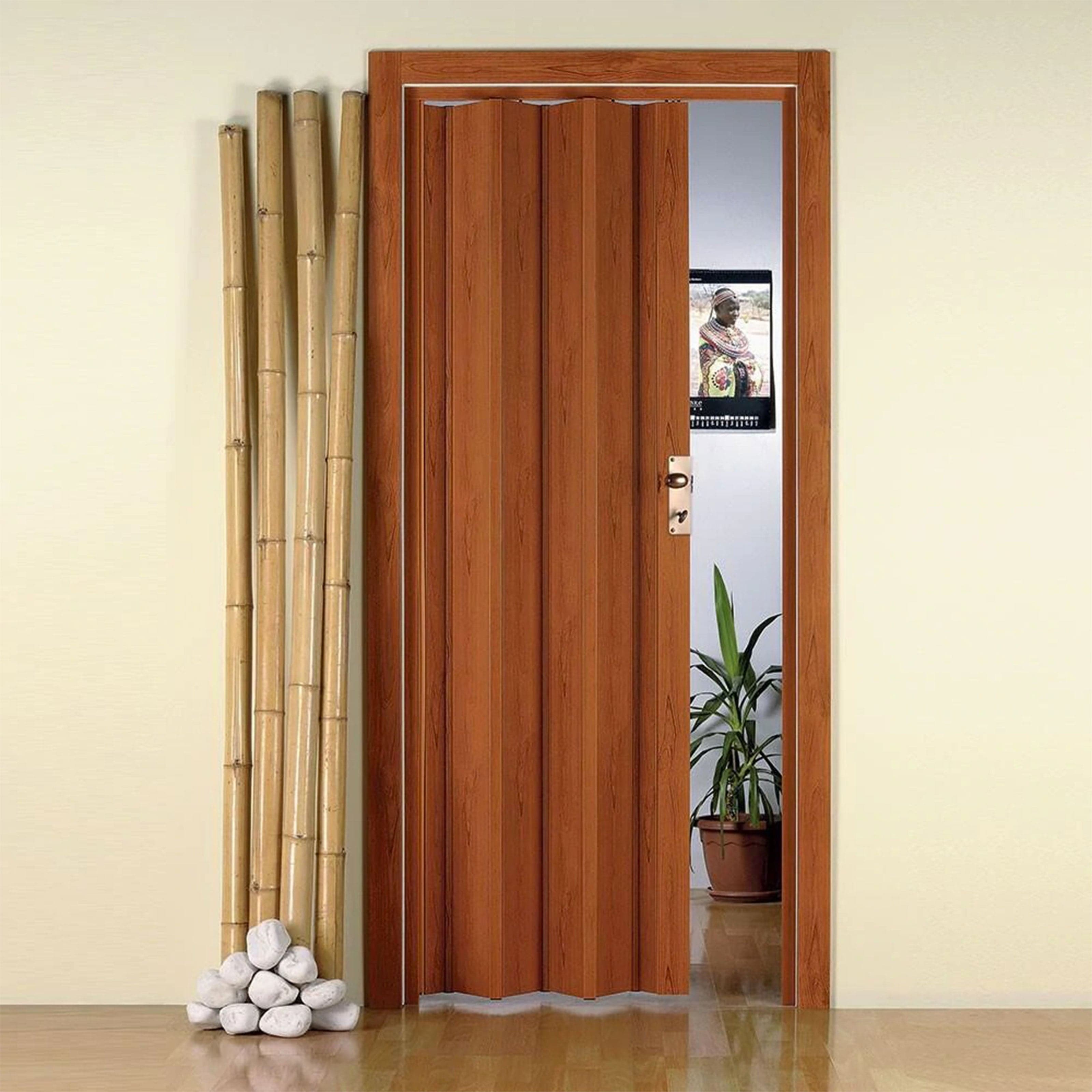 Porta a soffietto 83X214 mod. MAYA colore CILIEGIO in KIT incl. Maniglia e serratura - Eternal Parquet