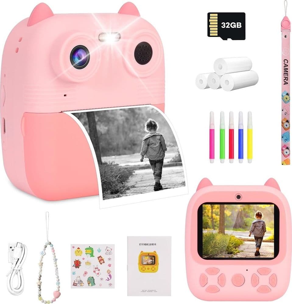 FOTOCAMERA ISTANTANEA BAMBINI DIGITALE HD 1080P 4 ROTOLI SCHEDA SD DOPPIA LENTE in Fotocamere istantanee Trade Shop italia - Napoli, commercioVirtuoso.it
