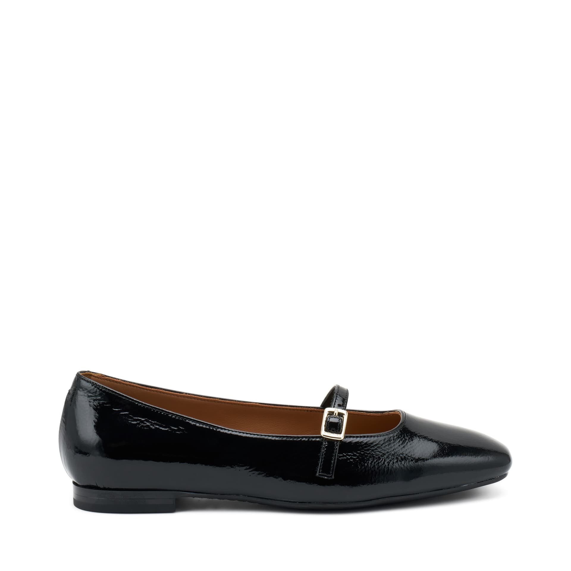 Frau-ballerina-in-vernice-con-cinturino-nero-91J0