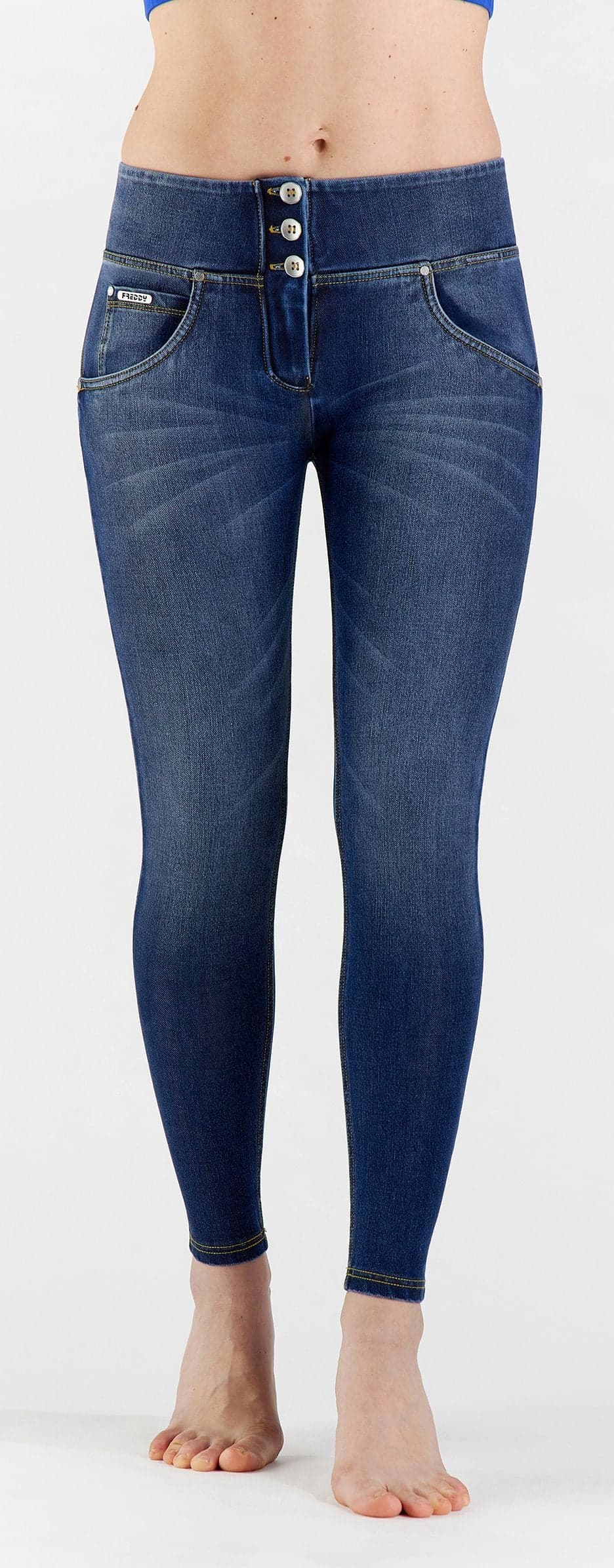 FREDDY-Pantaloni-Blu-da-donna