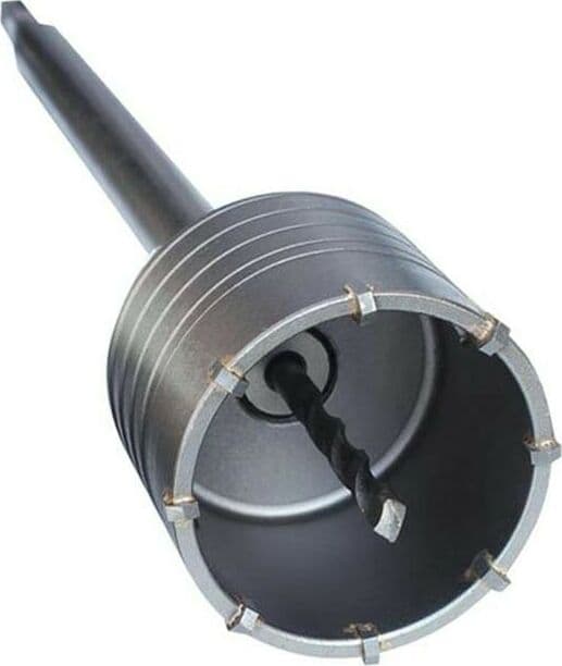 Fresa-Muro-Carotatrice-Tazza-100-Mm-Asta-Attacco-Sds-Plus-60-Cm-Prolunga-Tools