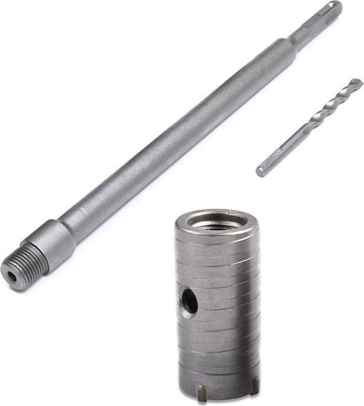 Fresa-Tazza-35mm-Carotatrice-Muro-35-Mm-Asta-Prolunga-60cm-Da-Trapano-Sds-Plus-Tools