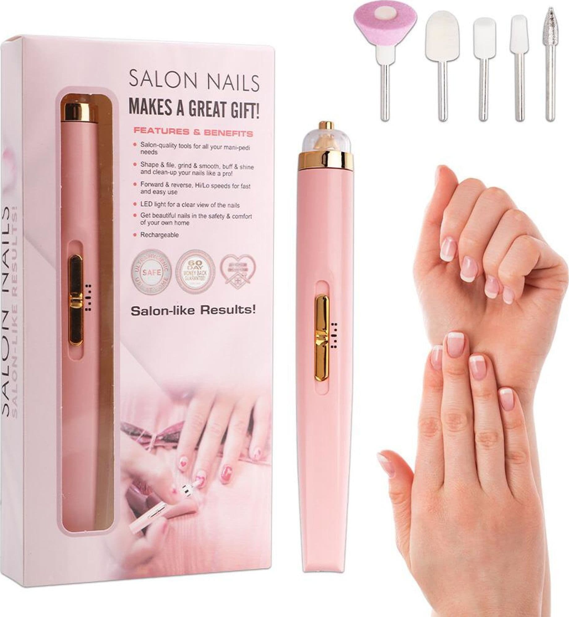Fresa-Unghie-Set-Per-Manicure-Pedicure-Lima-Ricaricabile-5-Punte-Leva-Cuticole