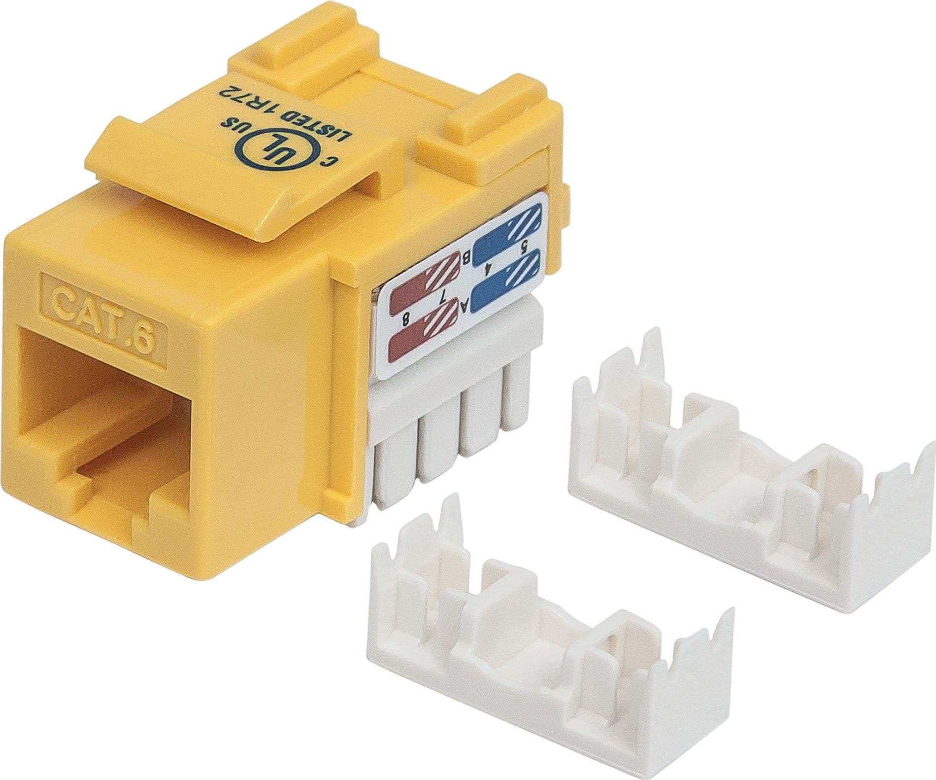 Frutto-Keystone-RJ45-Cat.6-UTP-non-schermato-Giallo-Intellinet